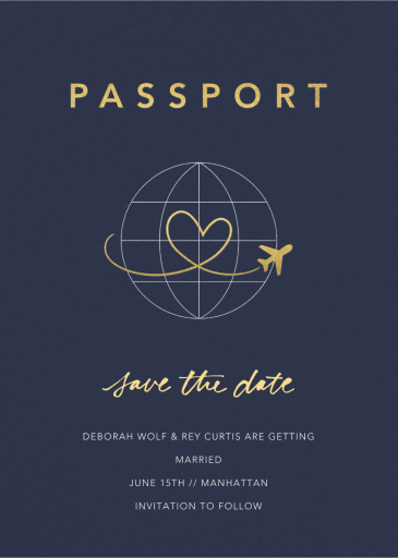 Passport to Romance - Save the Date by Paperless Post