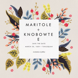 Egret Garden (Save the Date) by Rifle Paper Co.