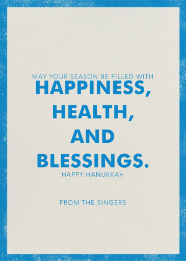 Happy Hanukkah Menorah Texture - Greeting Card by Paperless Post - Back