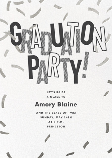 Ticker Tape Triumph - Graduation Party Invitation by paperless_post