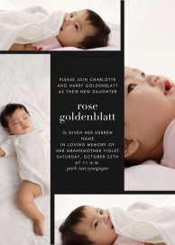 Quad - Bris/Baby Naming Invitation by Paperless Post