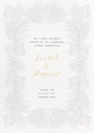 Embossed Palms - Rehearsal Dinner Invitation by Paperless Post