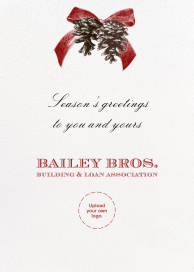 Pine Cone Bow - Christmas Card by Paperless Post