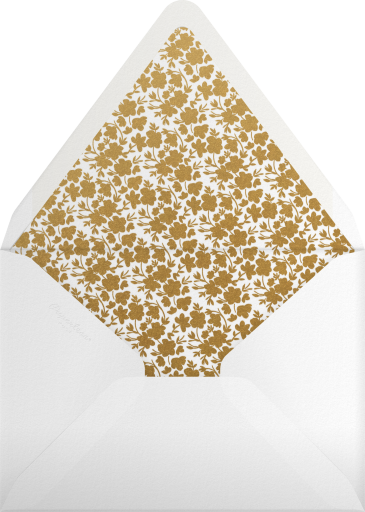 Photo Gold Floral Frame Card Envelope