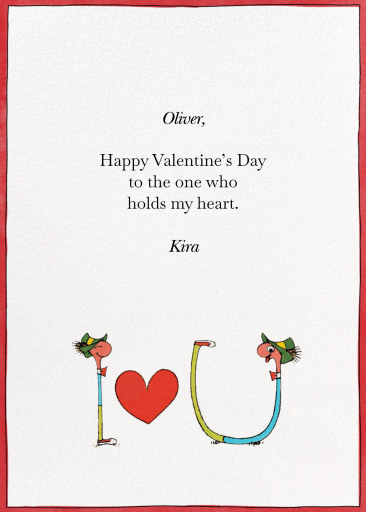 Couple Up - Valentine's Day Card by Richard Scarry - Back