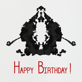 Rorschach Birthday Silhouette by Paperless Post