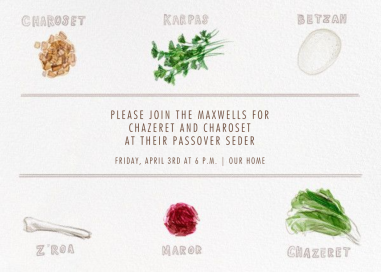 Seder Plate by Paperless Post