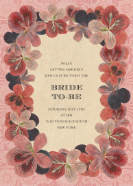 Pelargonium (Invitation) - Bridal Shower Invitation by John Derian