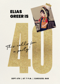 Sparkly Moments - 40th Birthday Invitation by Paperless Post