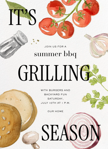 Grilling Season - Baby Shower Invitation by Martha Stewart