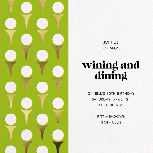 Tee Party - Birthday Invitation by kate spade new york