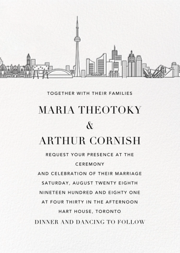Skyline View - Wedding Invitation by Paperless Post
