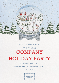 Ski Globe (Riley Sheehey) - Corporate Holiday Party Invitation by Dogwood Hill