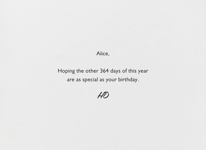 Octagon (Ivory) - Birthday Card by Paperless Post - Back