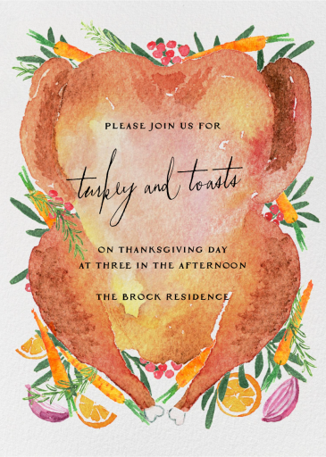 Golden Brown - Thanksgiving Invitation by Paperless Post
