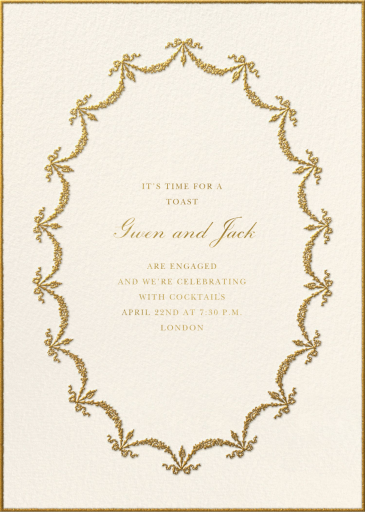 Ruban d’Or - Engagement Party Invitation by Ladurée