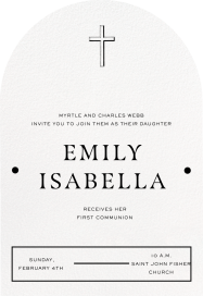 Arch Cutout (Customizable Template) - First Communion Invitation by Paperless Post