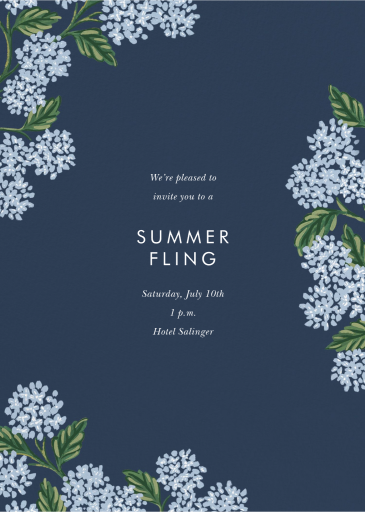 Hydrangea Frame - Summer Party Invitation by Rifle Paper Co.