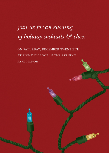 Velvet Christmas Lights - Holiday Party Invitation by Paperless Post
