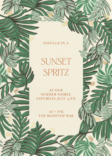 Jungle Canopy - Cocktail Party Invitation by Jungalow