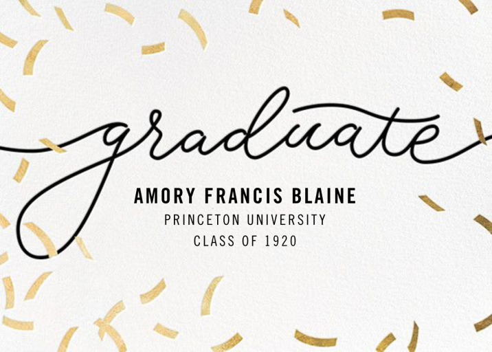 Confetti Commencement (Announcement) - Graduation Announcement by Paperless Post