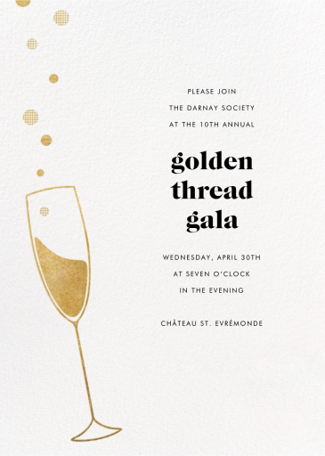 Champagne Flute - Fundraiser Invitation by Paperless Post