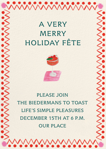 Red Trim - Invitation by Mr. Boddington's Studio