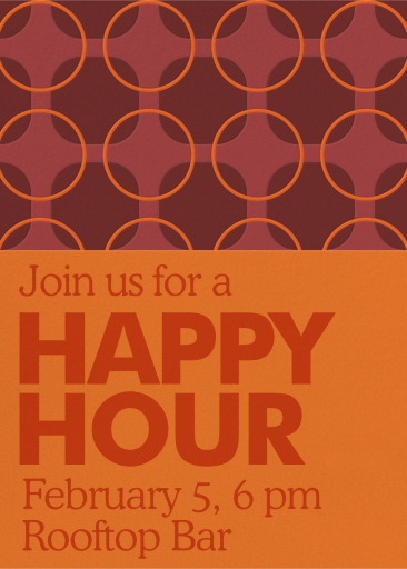 Geometric Motif - Happy Hour Invitation by Few & Fahr Studio