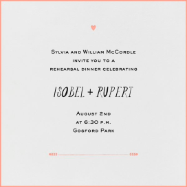 The Raleigh - Rehearsal Dinner Invitation by Mr. Boddington's Studio