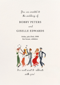 Dancing Line - Wedding Invitation by Ten Story Stationery