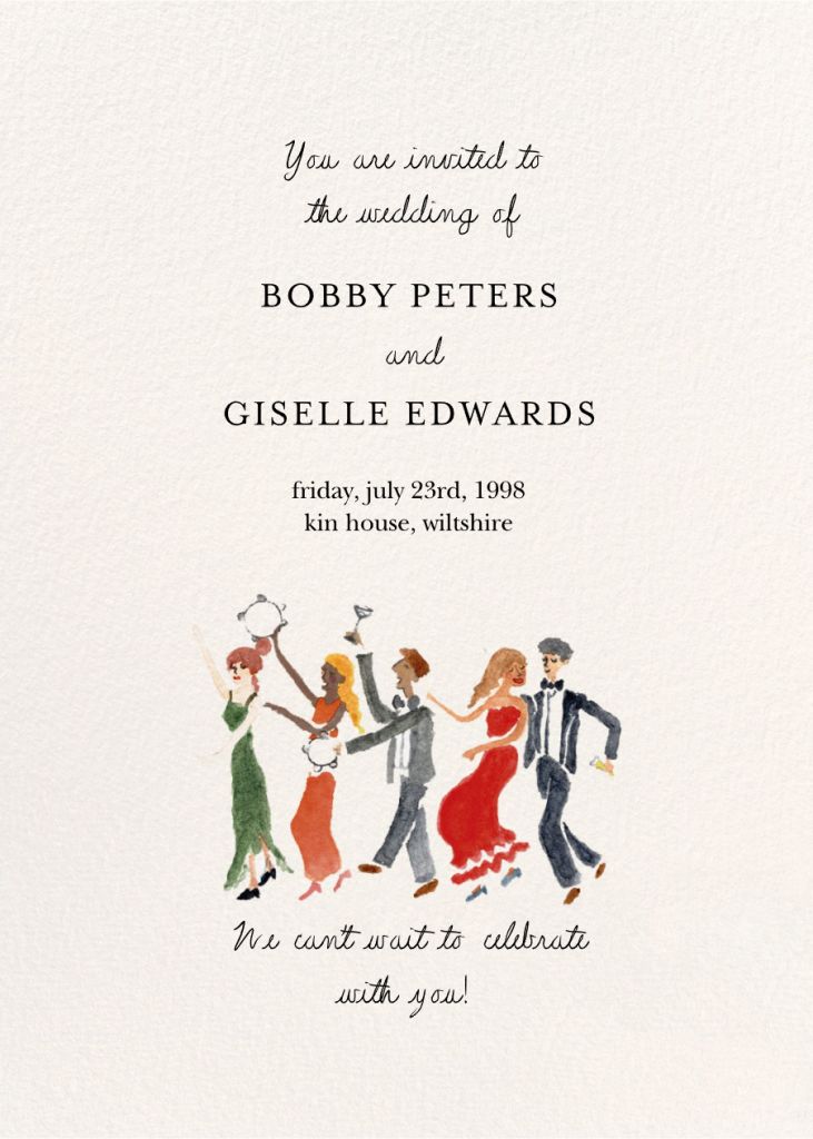 Dancing Line Invitation
