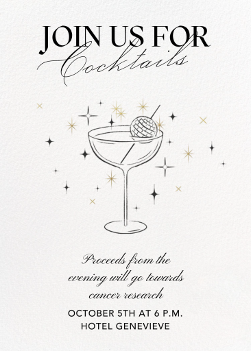 Evening Toast - Gala Invitation de Paperless Post