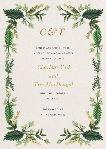 Evergreen Bough - Wedding Brunch Invitation by Rifle Paper Co.