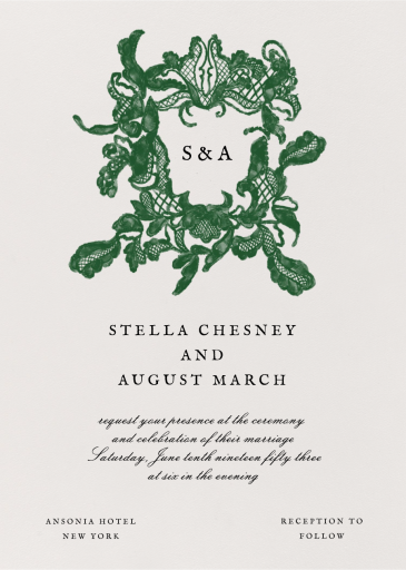 Stamp and Ink - Wedding Invitation by Emilia Wickstead