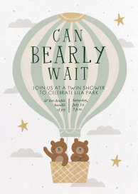 Hot Air Balloon Bear - Baby Shower Invitation by Paperless Post