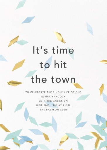 Flutter - Bachelorette Party Invitation by CONFETTISYSTEM