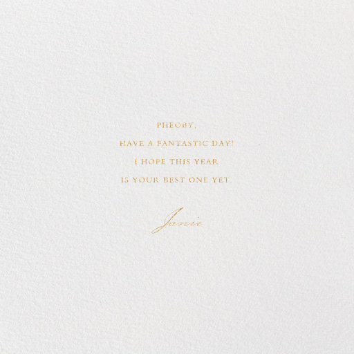 Flourished Hooray - Get Well Soon Card by Bernard Maisner - Back