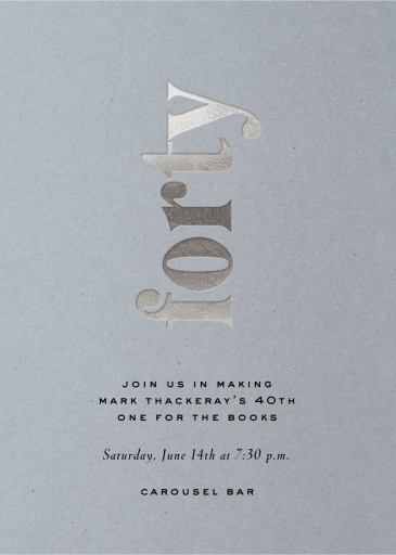 Sideways Lettering - Birthday Invitation by Paperless Post