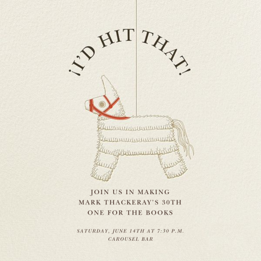 Pinata Partay - Invitation by Derek Blasberg