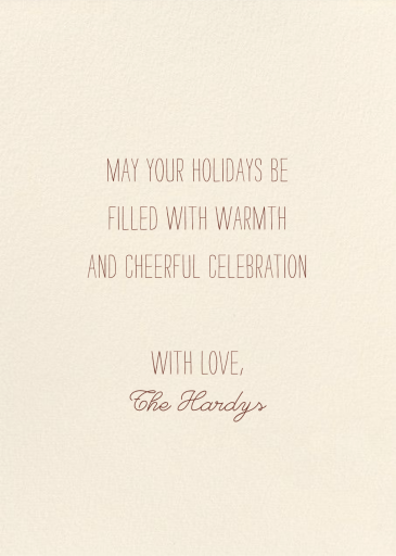 Cat Cuddle (Becca Stadtlander) - Christmas Card by Red Cap Cards - Back