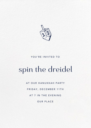 Ivory Plain - Hanukkah Invitation by Paperless Post