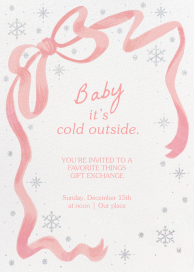 Snowflake Ribbon - Christmas Party Invitation by Paperless Post