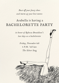Kick Up Your Shoes - Invitación para la despedida de soltera por Carly Kuhn