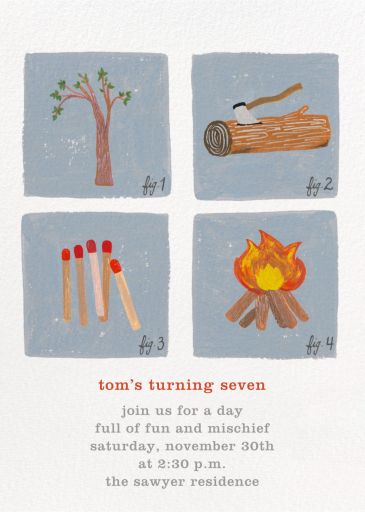 How to Build a Fire Invitation by Paperless Post
