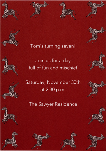 Zebras - Invitation by Paperless Post