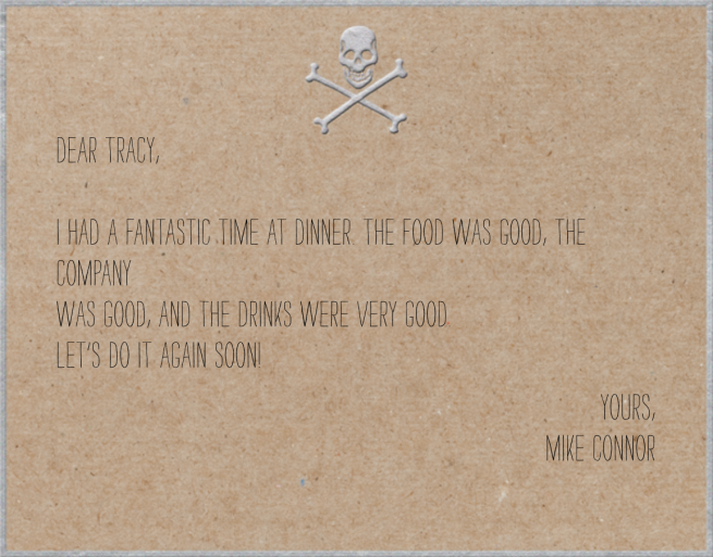 Skull and Cross Bones Chip Board - Stationery by Paperless Post