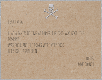 Skull and Cross Bones Chip Board - Stationery by Paperless Post