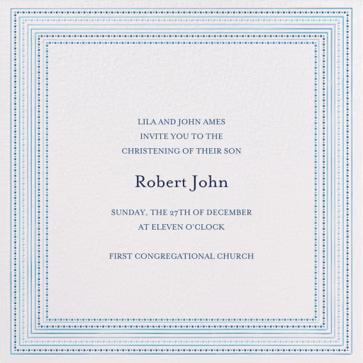 Ribbons for Baby - Baptism & Christening Invitation by Mr. Boddington's Studio