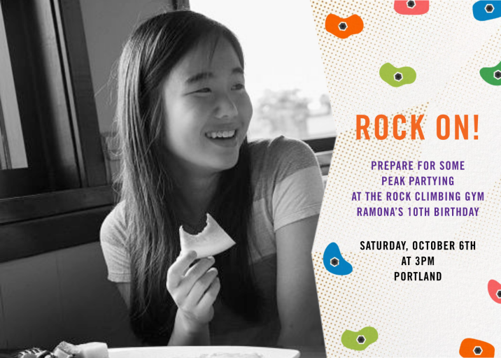 Photo Colorful Rock Climbing Invitation