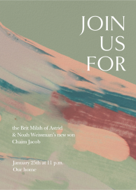 Glide - Bris/Baby Naming Invitation by Moglea